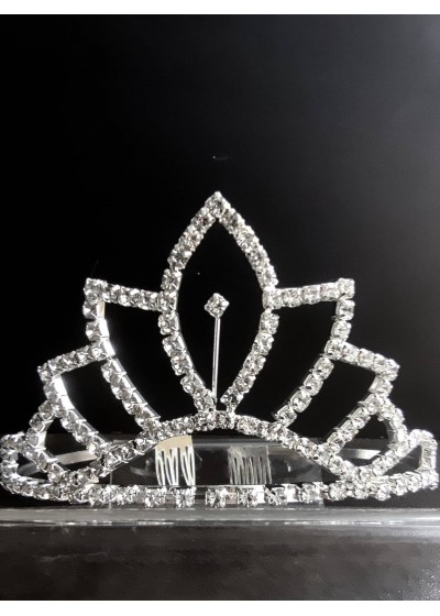 Булчинска тиара за коса с кристали- Queen of Beauty
